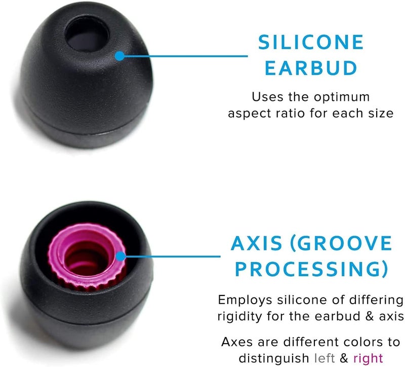 Final Audio Black+Black/Red Silicone Type E Eartips kit with Case and Nozzle Adaptor Compatible with 1More, AKG, Audio-Technica, Beats by Dre, Campfire Audio, Empire Ears, Shure, Sony, Westone (Med) - Image 3